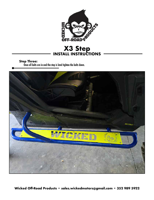 X3 2 Seat Side Steps, Tree Kickers, Nerf Bars
