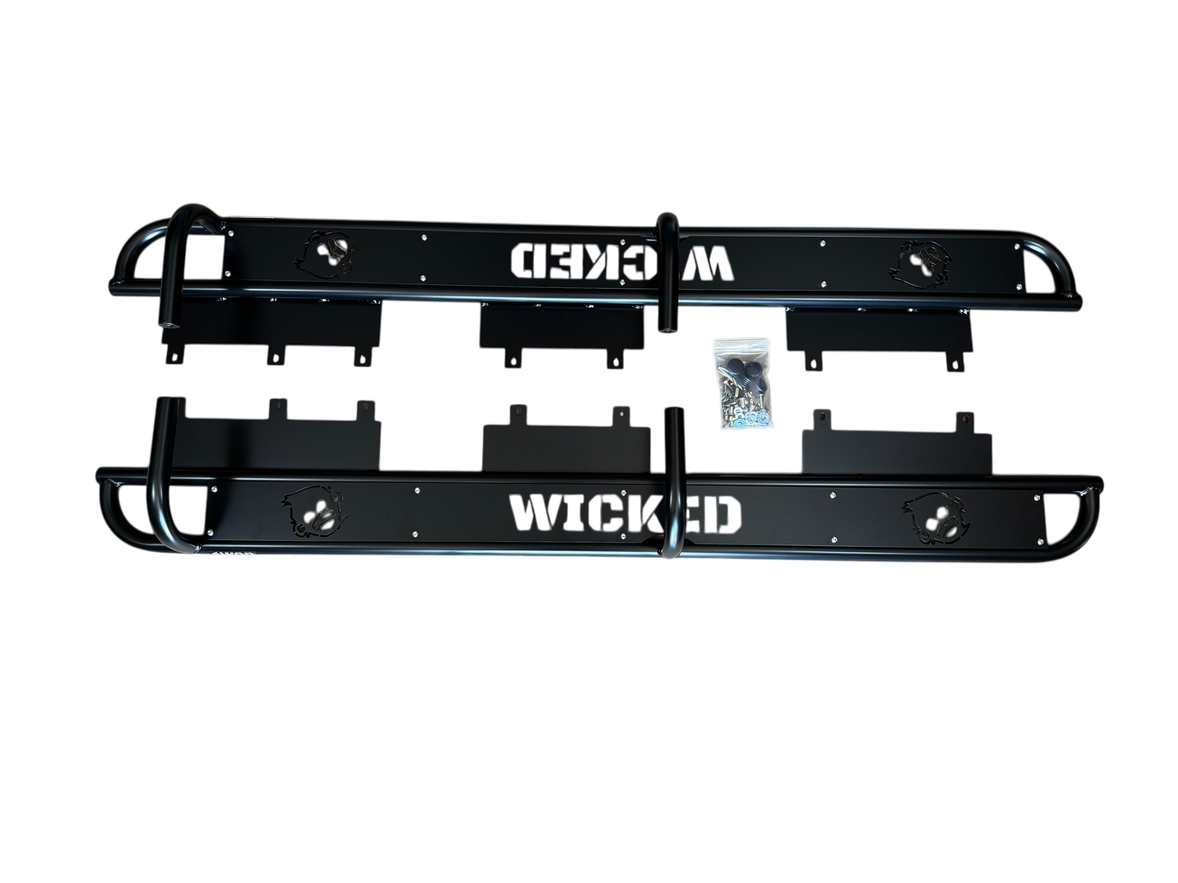 Defender Max 4 Seat Side Steps, Tree Kickers, Nerf Bars