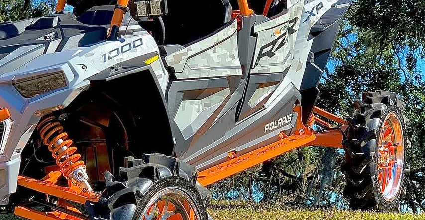 RZR 4 Seat Side Steps, Tree Kicker, Nerf Bars